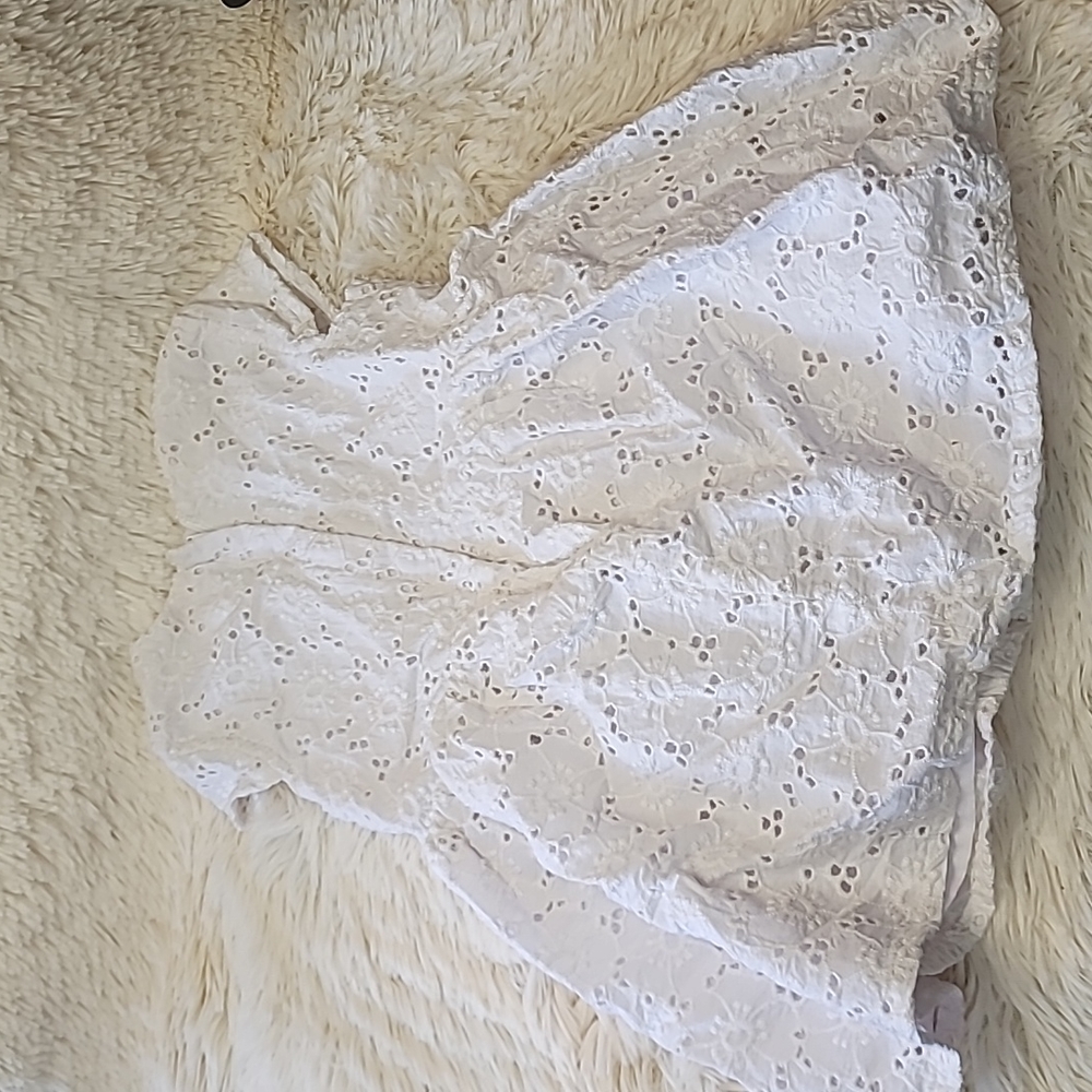 Toddler Girls summer Dress, Eyelet dress, white, Joe Fresh, Size 18 to 24 month - Picture 4 of 6